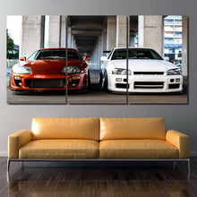 Load image into Gallery viewer, Toyota Supra & Nissan GT-R R34 Canvas FREE Shipping Worldwide!! - Sports Car Enthusiasts