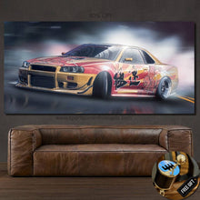Load image into Gallery viewer, Nissan GT-R R34 Skyline Drift Canvas FREE Shipping Worldwide!! - Sports Car Enthusiasts