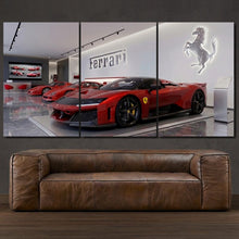 Laden Sie das Bild in den Galerie-Viewer, Ferrari Enzo LaFerrari F80 3-piece framed canvas print – premium motorsport wall art
