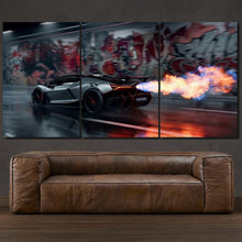 Load image into Gallery viewer, Lamborghini Revuelto SV 3-piece framed canvas print – premium motorsport wall art