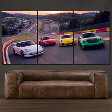 Load image into Gallery viewer, Porsche GT3 RS 992 991 997 996 Spa-Francorchamps 3-piece framed canvas print – premium motorsport wall art