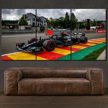 Load image into Gallery viewer, F1 Formula One Mercedes AMG Petronas Spa-Francorchamps 3-piece framed canvas print – premium motorsport wall art