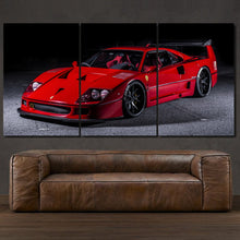 Load image into Gallery viewer, Ferrari F40 3-piece framed canvas print – premium motorsport wall art