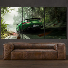 Laden Sie das Bild in den Galerie-Viewer, Mercedes Benz AMG GT R 3-piece framed canvas print – premium motorsport wall art