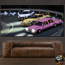 Load image into Gallery viewer, Initial D Simpsons Canvas FREE Shipping Worldwide!!