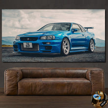 Load image into Gallery viewer, Nissan GT-R R34 Skyline Canvas FREE Shipping Worldwide!!