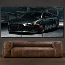 Load image into Gallery viewer, Audi R8 3-piece framed canvas print – premium motorsport wall art