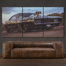 Load image into Gallery viewer, Dodge Charger RT 3-piece framed canvas print – premium motorsport wall art