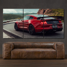 Charger l'image dans la galerie, Ford Mustang Shelby GT500 3-piece framed canvas print – premium motorsport wall art