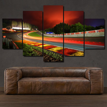 Laden Sie das Bild in den Galerie-Viewer, Circuit de Spa-Francorchamps 5-piece framed canvas print – wall art gift for sports car enthusiasts