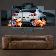 Load image into Gallery viewer, Nissan GT-R R35 5-piece framed canvas print – wall art gift for sports car enthusiasts