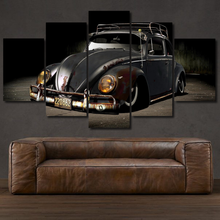 Load image into Gallery viewer, VW Volkswagen Beetle 5-piece framed canvas print – wall art gift for sports car enthusiasts