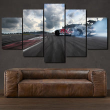 Load image into Gallery viewer, Mazda RX7 Drift 5-piece framed canvas print – wall art gift for sports car enthusiasts
