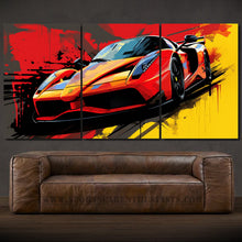 Laden Sie das Bild in den Galerie-Viewer, Ferrari Enzo 3-piece framed canvas print – premium motorsport wall art