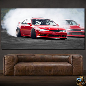 Nissan Silvia S14 Drift Canvas FREE Shipping Worldwide!!