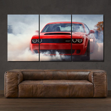 Load image into Gallery viewer, Dodge Challenger SRT 3-piece framed canvas print – premium motorsport wall art