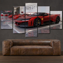 Laden Sie das Bild in den Galerie-Viewer, Ferrari Enzo LaFerrari F80 5-piece framed canvas print – wall art gift for sports car enthusiasts
