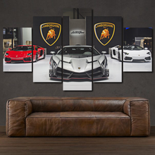 Load image into Gallery viewer, Lamborghini Aventador Veneno 5-piece framed canvas print – wall art gift for sports car enthusiasts