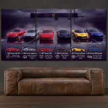 Charger l'image dans la galerie, LaFerrari Enzo F40 SF90 Stradale Testarossa 250 GTO 3-piece framed canvas print – premium motorsport wall art