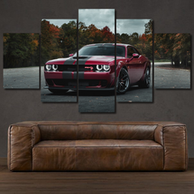 Load image into Gallery viewer, Dodge Challenger Hellcat SRT 
5-piece framed canvas print – wall art gift for sports car enthusiasts