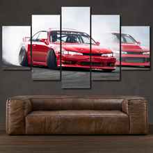 Load image into Gallery viewer, Nissan Silvia S14 5-piece framed canvas print – wall art gift for sports car enthusiasts