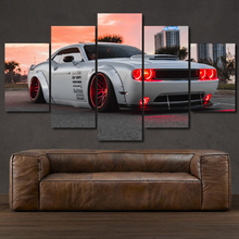 Load image into Gallery viewer, Dodge Challenger Liberty Walk 5-piece framed canvas print – wall art gift for sports car enthusiasts