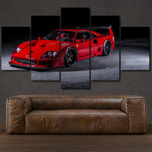Load image into Gallery viewer, Ferrari F40 5-piece framed canvas print – wall art gift for sports car enthusiasts