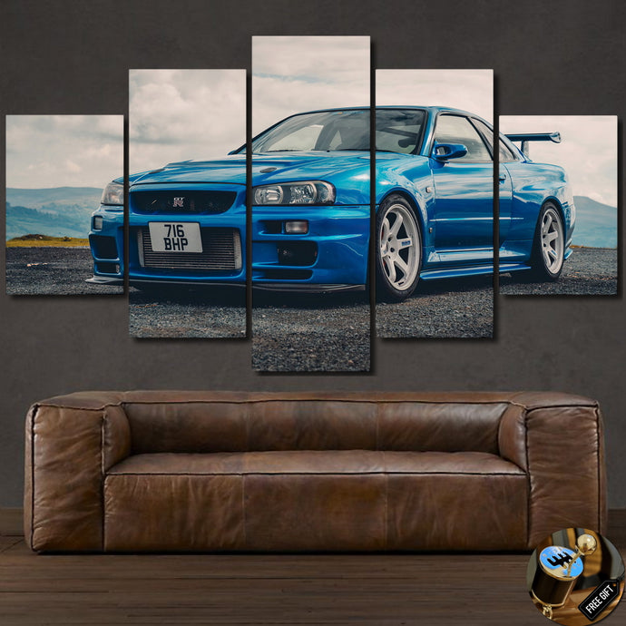 Nissan GT-R R34 Skyline Canvas KOSTENLOSER Versand weltweit!!