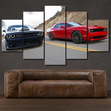Load image into Gallery viewer, Dodge Challenger SRT Hellcat 5-piece framed canvas print – wall art gift for sports car enthusiasts