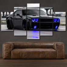 Load image into Gallery viewer, Dodge Challenger 5-piece framed canvas print – wall art gift for sports car enthusiasts