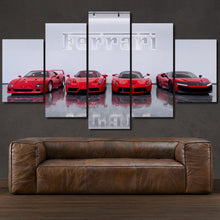 Laden Sie das Bild in den Galerie-Viewer, Ferrari Enzo LaFerrari F40 F80 5-piece framed canvas print – wall art gift for sports car enthusiasts