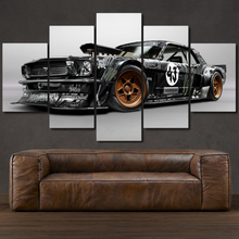 Load image into Gallery viewer, Ford Mustang Hoonicorn 5-piece framed canvas print – wall art gift for sports car enthusiasts