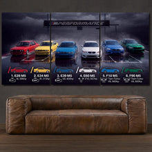 Charger l'image dans la galerie, BMW M5 E28 E34 E39 E60 F10 F90 3-piece framed canvas print – premium motorsport wall art