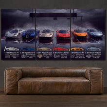 Load image into Gallery viewer, Bugatti Veyron McLaren P1 F1 Pagani Huayra LaFerrari Porsche 918 Spyder 3-piece framed canvas print – premium motorsport wall art