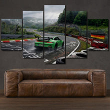 Load image into Gallery viewer, Nurburgring Porsche GT3 RS 5-piece framed canvas print – wall art gift for sports car enthusiasts
