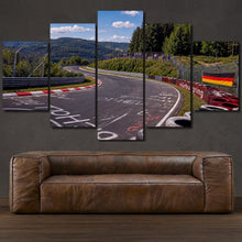 Load image into Gallery viewer, Nurburgring Nordschleife 5-piece framed canvas print – wall art gift for sports car enthusiasts