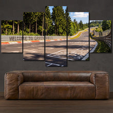 Load image into Gallery viewer, Nurburgring Nordschleife 5-piece framed canvas print – wall art gift for sports car enthusiasts