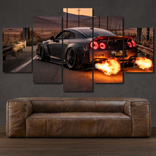 Load image into Gallery viewer, Nissan GT-R R35 Liberty Walk 5-piece framed canvas print – wall art gift for sports car enthusiasts