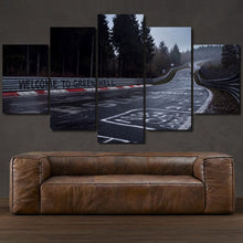 Load image into Gallery viewer, Nurburgring Nordschleife 5-piece framed canvas print – wall art gift for sports car enthusiasts