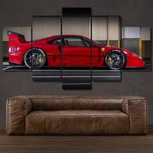 Load image into Gallery viewer, Ferrari F40 5-piece framed canvas print – wall art gift for sports car enthusiasts