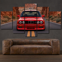 Charger l'image dans la galerie, BMW E30 M3 5-piece framed canvas print – wall art gift for sports car enthusiasts