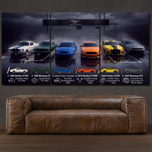 Load image into Gallery viewer, Ford Mustang Shelby Cobra GT500 GT350 GT350R GTD GT SVT 3-piece framed canvas print – premium motorsport wall art