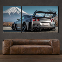 Laden Sie das Bild in den Galerie-Viewer, Nissan GT-R R35 Liberty Walk 3-piece framed canvas print – premium motorsport wall art
