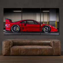 Load image into Gallery viewer, Ferrari F40 3-piece framed canvas print – premium motorsport wall art