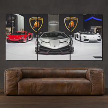 Load image into Gallery viewer, Lamborghini Aventador Veneno 3-piece framed canvas print – premium motorsport wall art