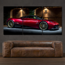 Load image into Gallery viewer, Pagani Huayra 3-piece framed canvas print – premium motorsport wall art