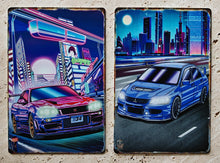 Load image into Gallery viewer, Mitsubishi Lancer Evolution Decorative Metal Plate FREE Shipping Worldwide!!
