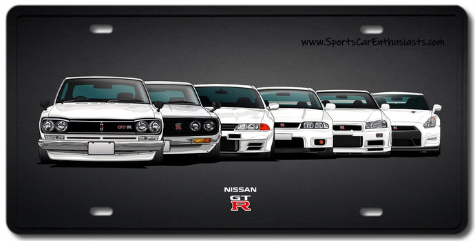 Nissan GT-R Evolution Decorative License Plate FREE Shipping Worldwide!!