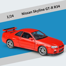 Laden Sie das Bild in den Galerie-Viewer, Nissan Skyline GTR R34 Alloy Car Model FREE Shipping Worldwide!!