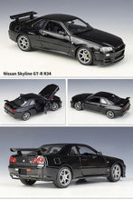 Laden Sie das Bild in den Galerie-Viewer, Nissan Skyline GTR R34 Alloy Car Model FREE Shipping Worldwide!!